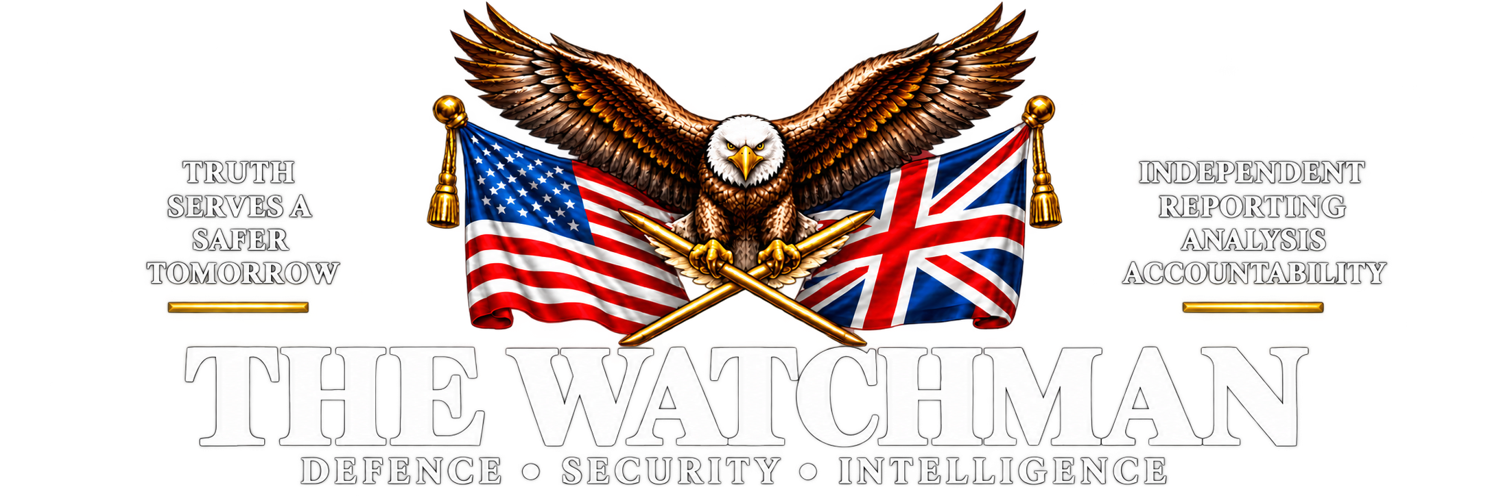 The Watchman — Defence, Security, Intelligence, American and British flags
